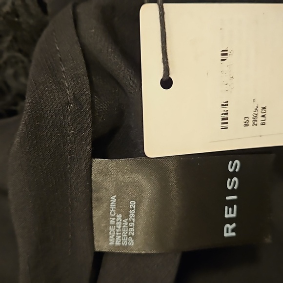 💕REISS💕 Serena Lace Bodice Midi Cocktail Dress ~ Black 4 US NWT - Picture 12 of 13